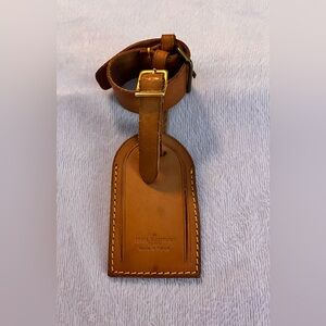 Louis Vuitton Tan Leather Luggage Tag